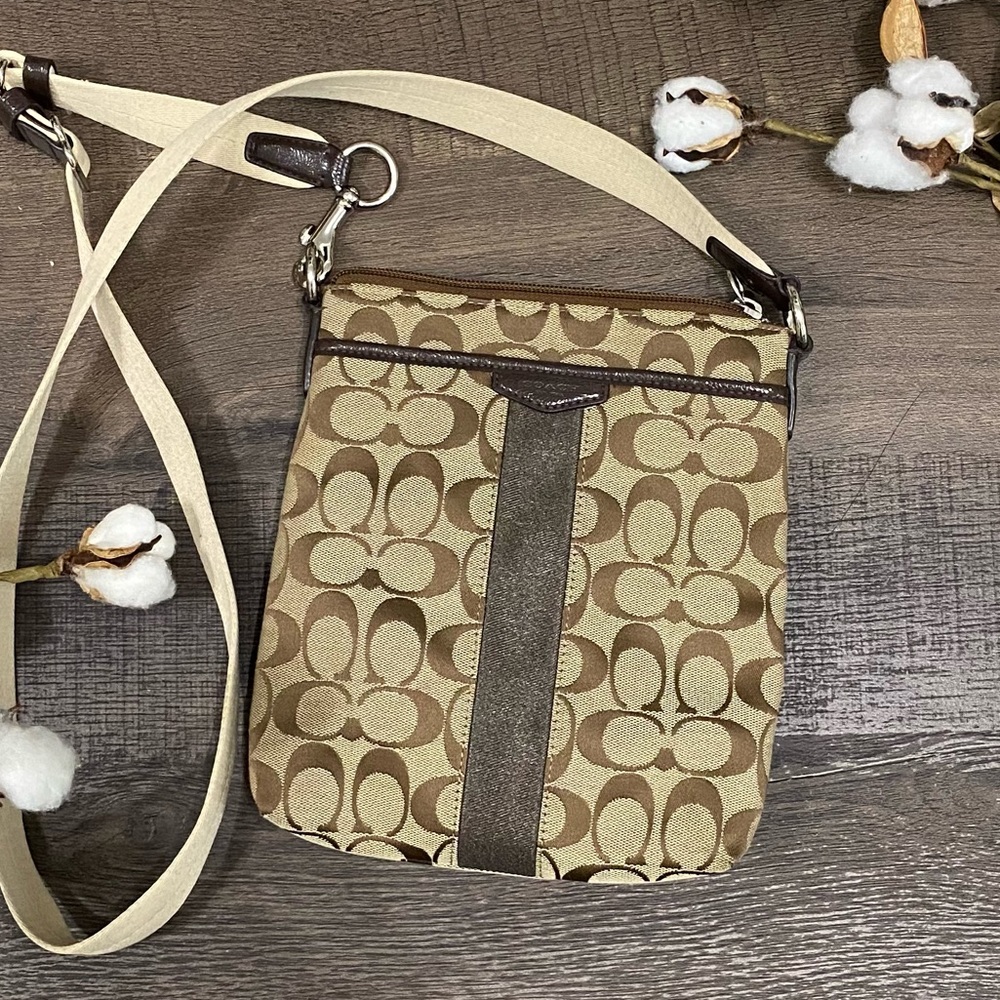 Coach Messenger Signature Logo Crossbody Bag
